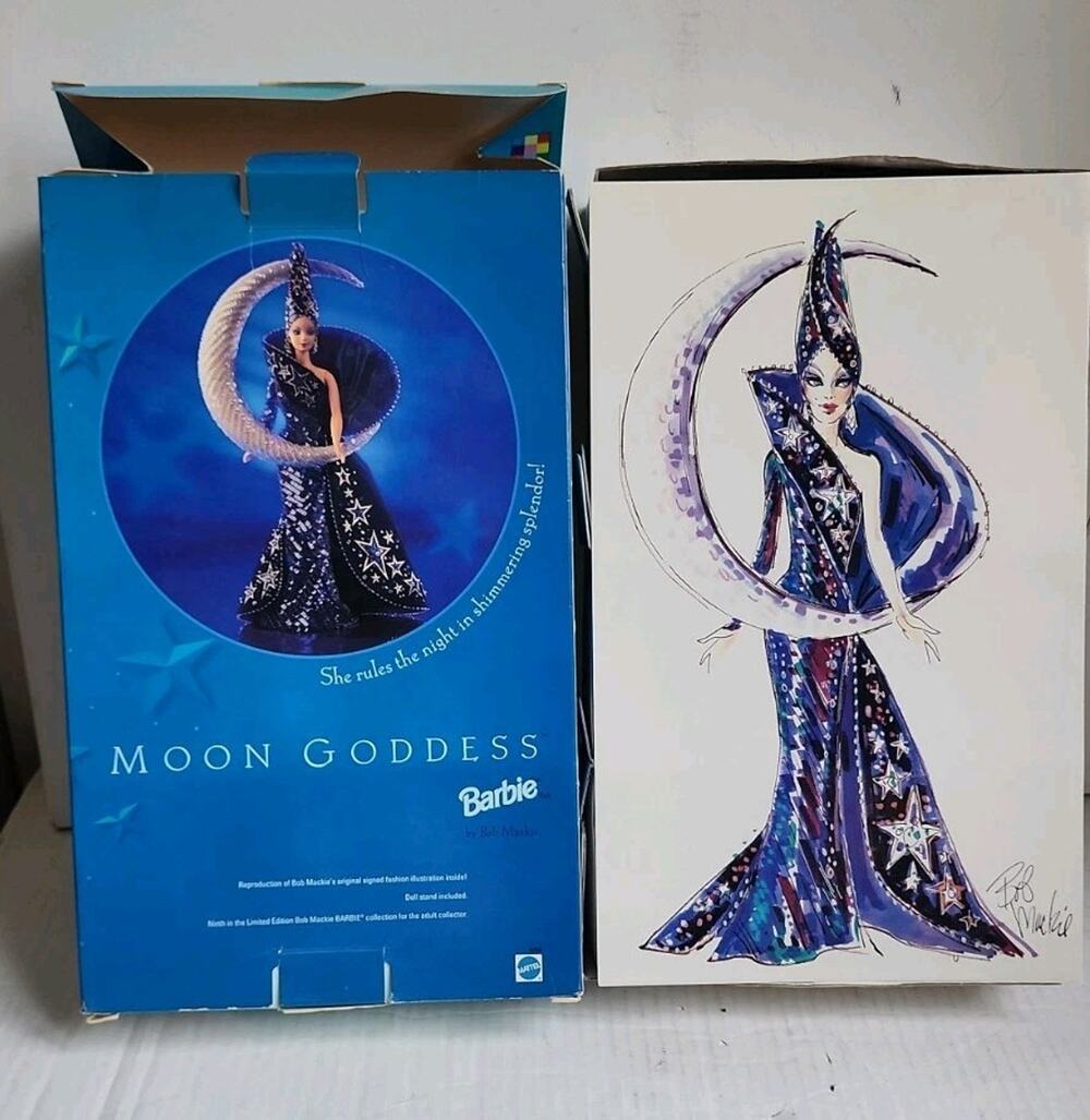 Moon Goddess Barbie Doll 1996 Bob Mackie New In Original Box W artwork print